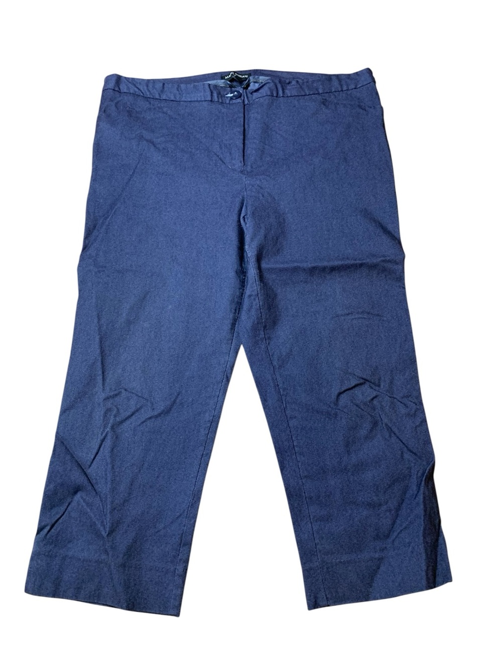 Mario Serrani Italy Navy Blue Cropped Trousers Pants Size 12